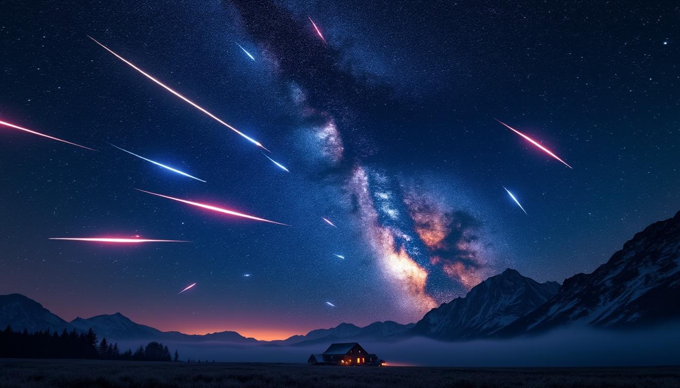 découvrez un spectacle céleste époustouflant : jusqu'à 140 étoiles filantes par heure illumineront le ciel un samedi soir de décembre, offrant un moment magique à ne pas manquer.