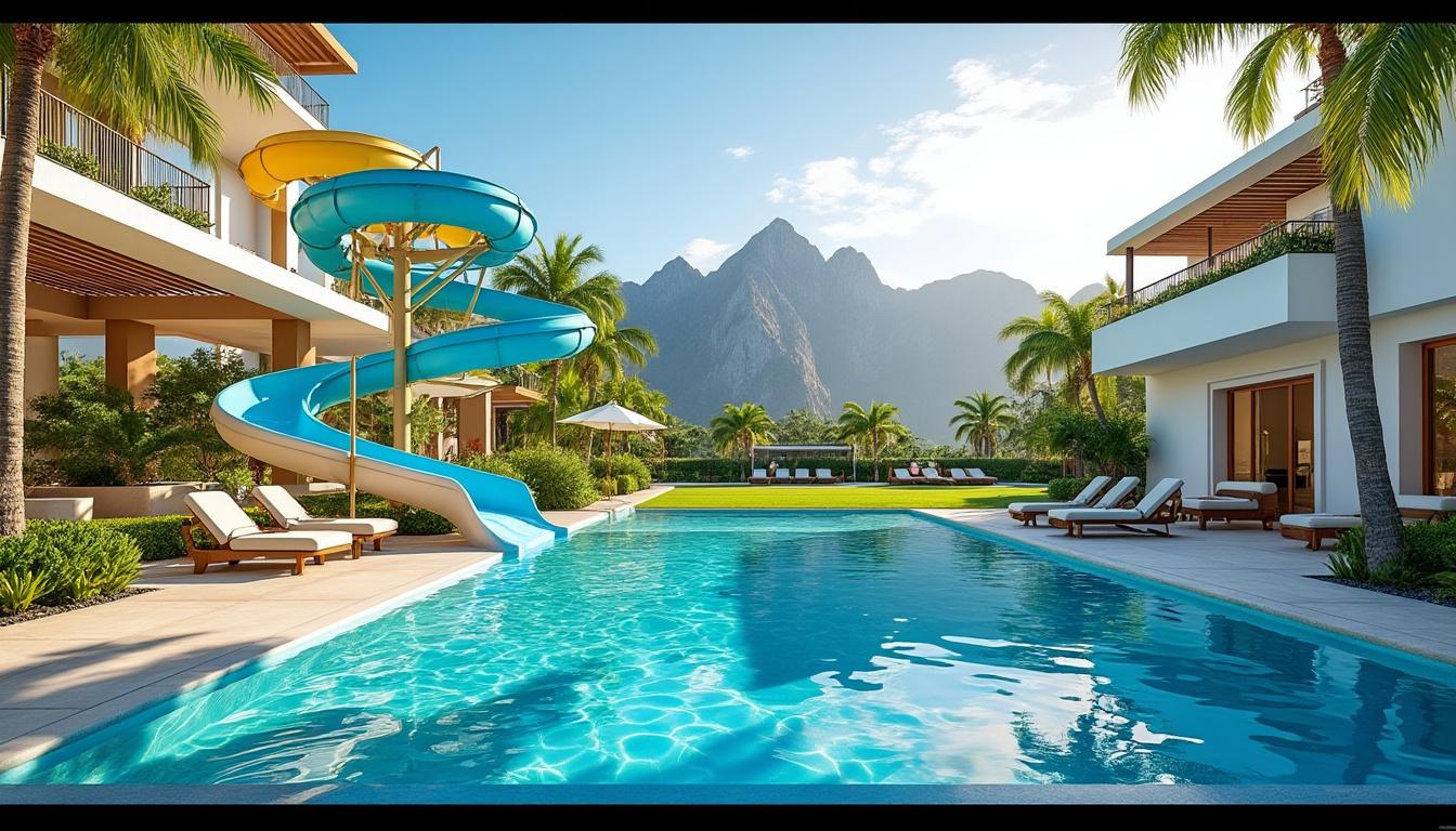 découvrez comment un ancien international français et ex-joueur de l'om a métamorphosé son jardin en un parc aquatique privé spectaculaire, alliant luxe et originalité.