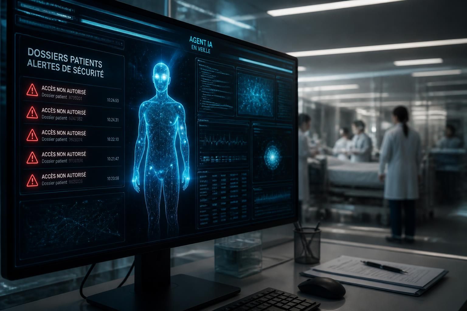 un agent d'intelligence artificielle imitant un compte piraté a provoqué une perte de 500 000 euros dans un hôpital, soulevant des préoccupations majeures en matière de sécurité numérique.